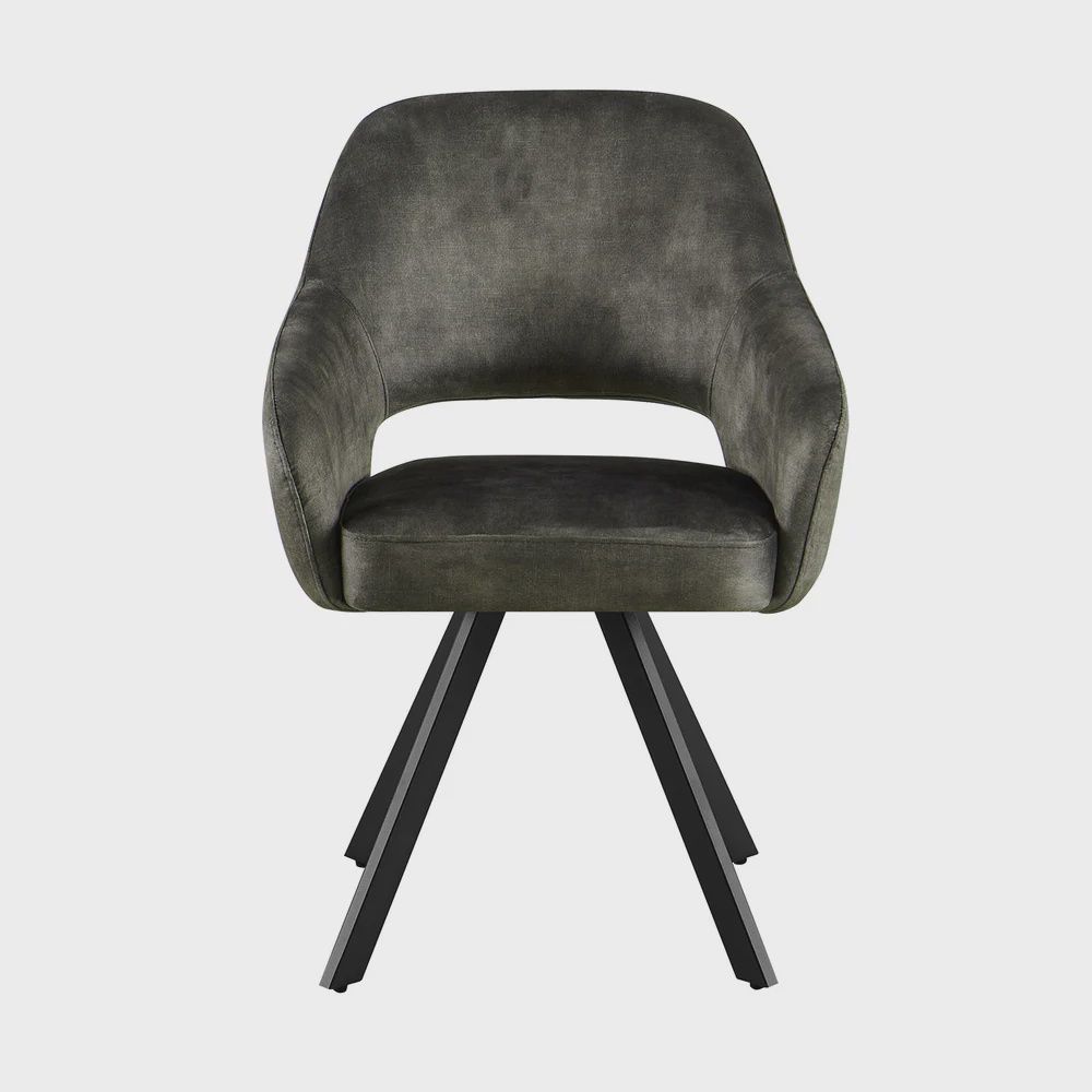 BENOA DINING ARMCHAIR EMILIE VELOURS MOSS