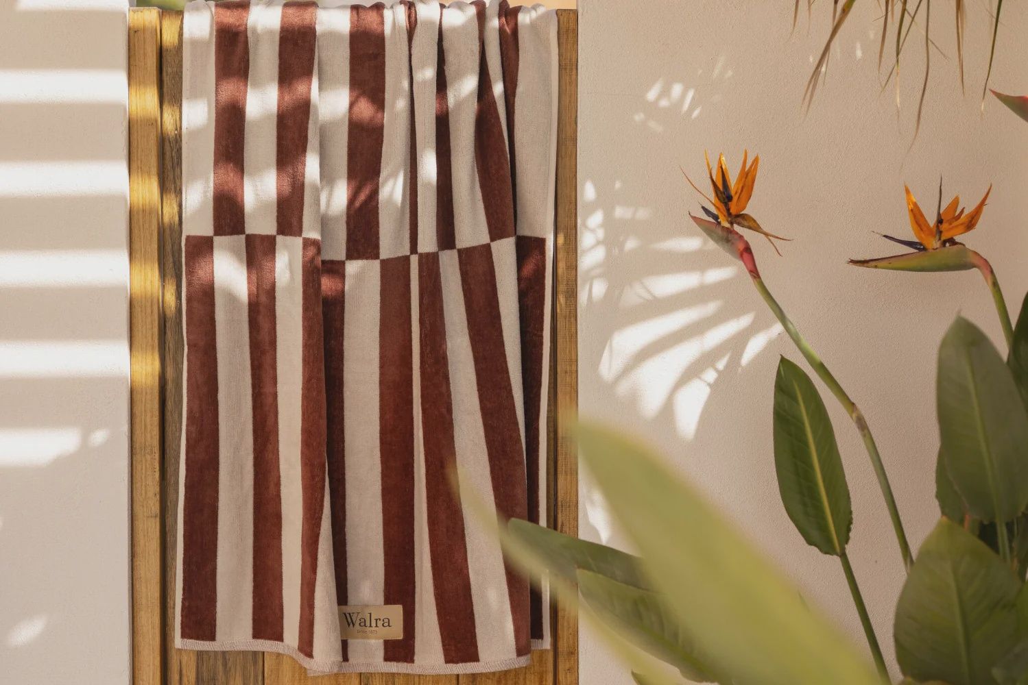 WALRA BEACH TOWEL SALTY SQUARE BROWN 100X180