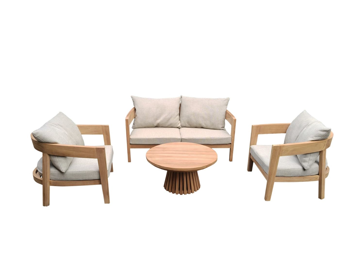 LIVINGFURN BILBAO TEAK GARDEN SET