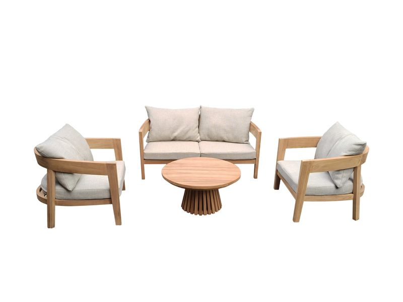 LIVINGFURN BILBAO TEAK GARDEN SET