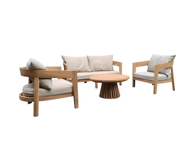 LIVINGFURN BILBAO TEAK GARDEN SET