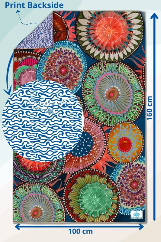SOOBLUU TRAVEL TOWEL ANEMON 100X160CM