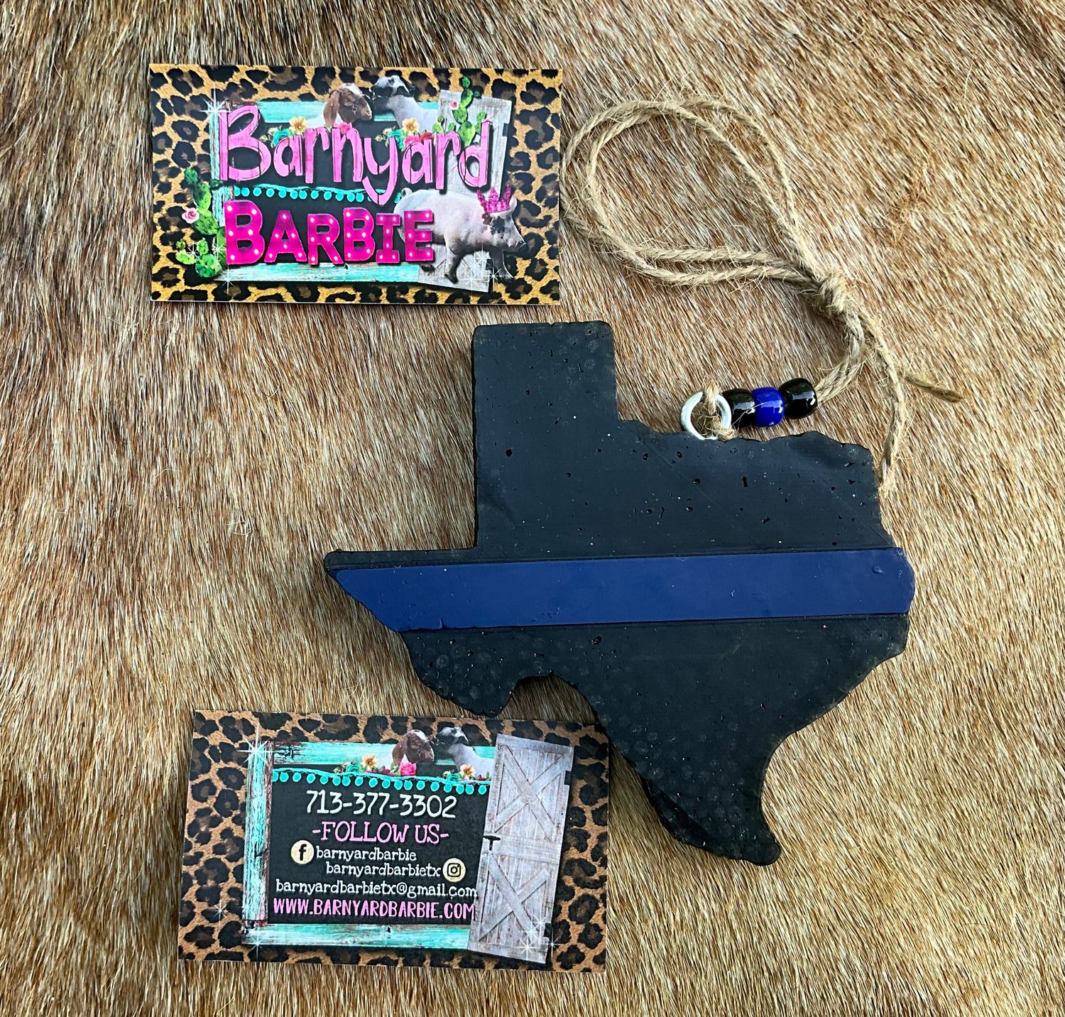 Texas Blue Line Car Freshie/ Air Freshener