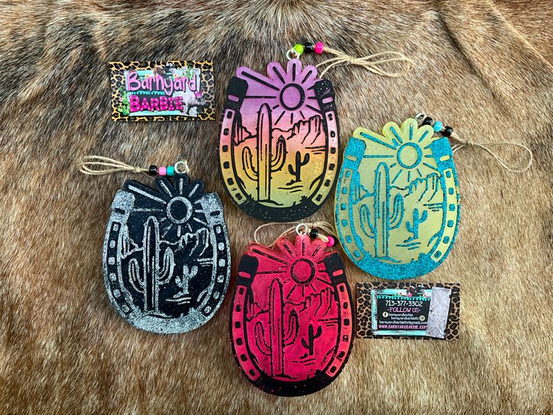 Horseshoe Desert Scene  Car Freshies/Air Freshener