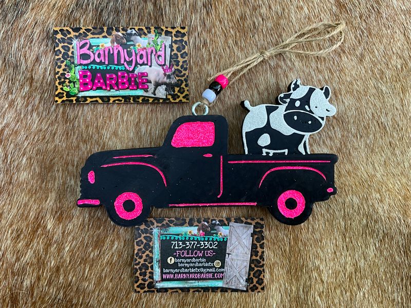 Cow In Truck Car Freshie  Car Freshies/Air Freshener