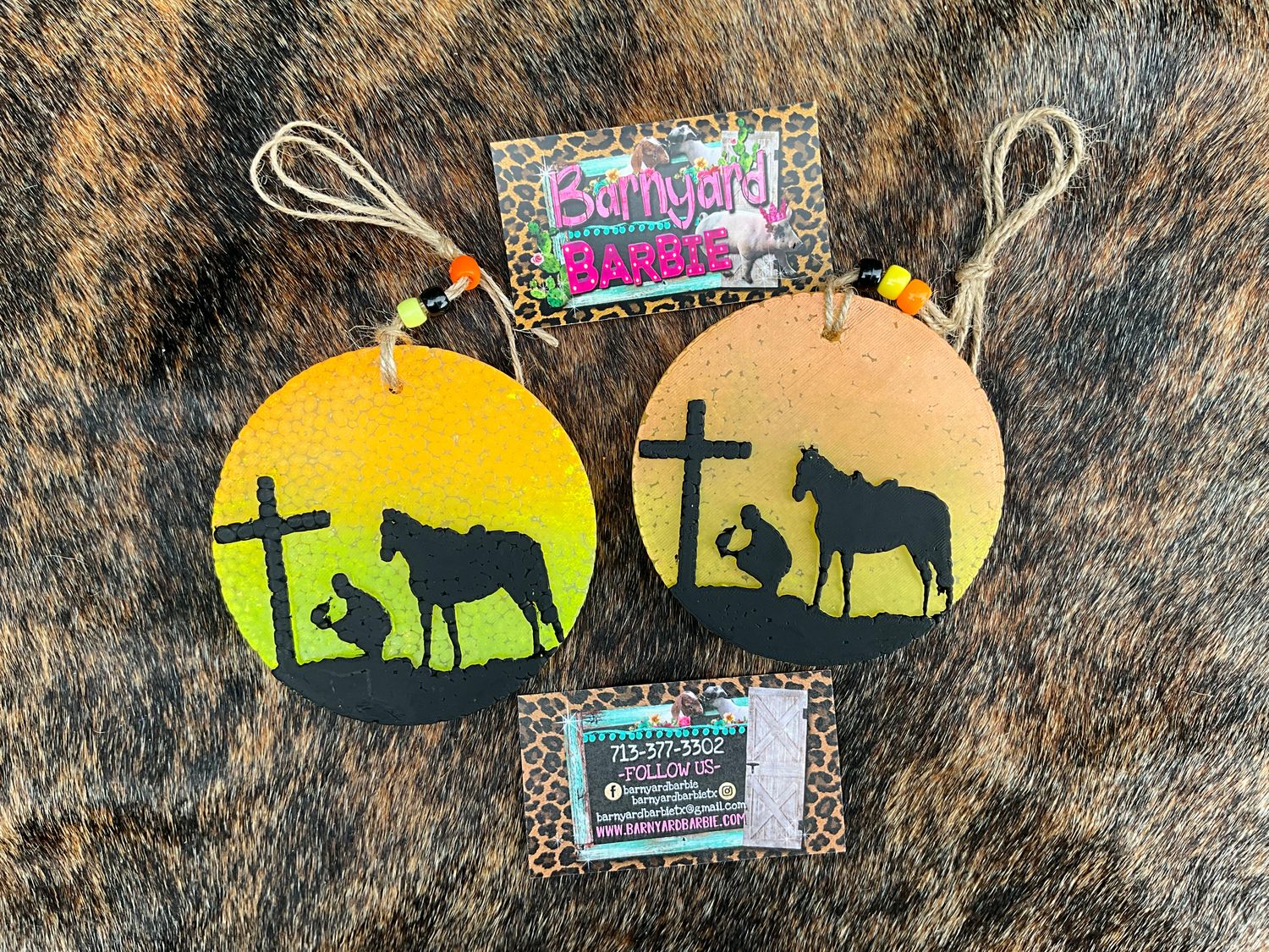 Praying Cowboy with Horse Car Freshies/Air Freshener