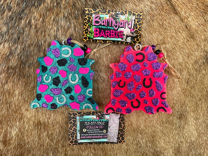 Cowhide with Horseshoes  Car Freshies/Air Freshener