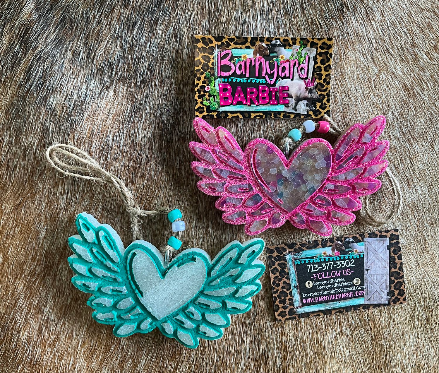 Angel Wings with Heart Car Freshies/Air Freshener