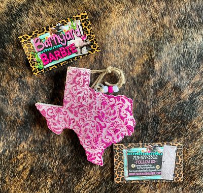 Texas Tooled Leather Car Freshie/ Air Freshener
