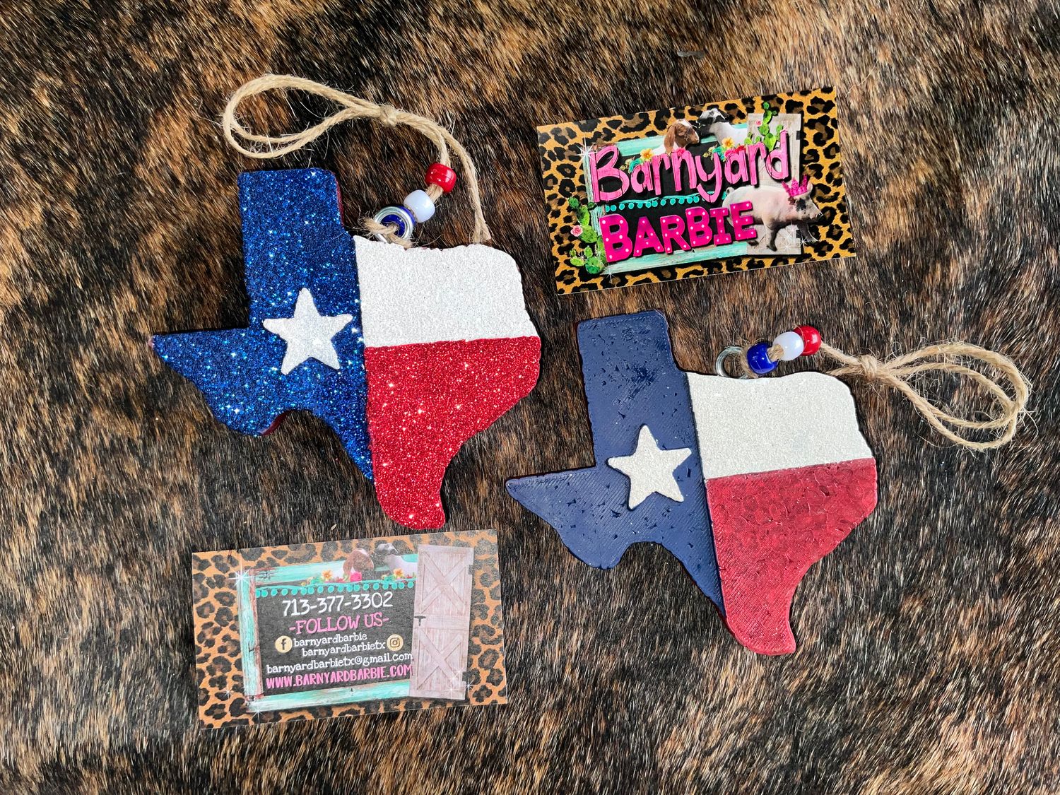 Texas Shape Texas Flag Car Freshie/ Air Freshener