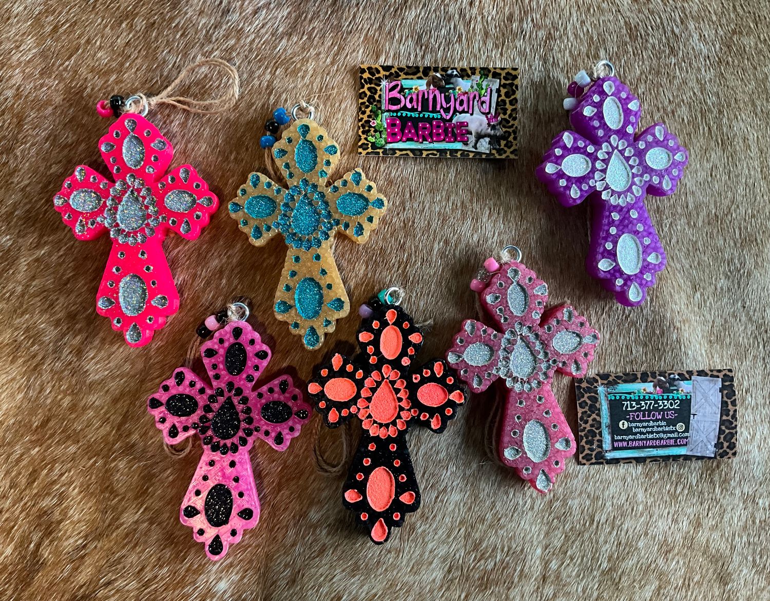 Squash Blossom Cross Car Freshie/ Air Freshener