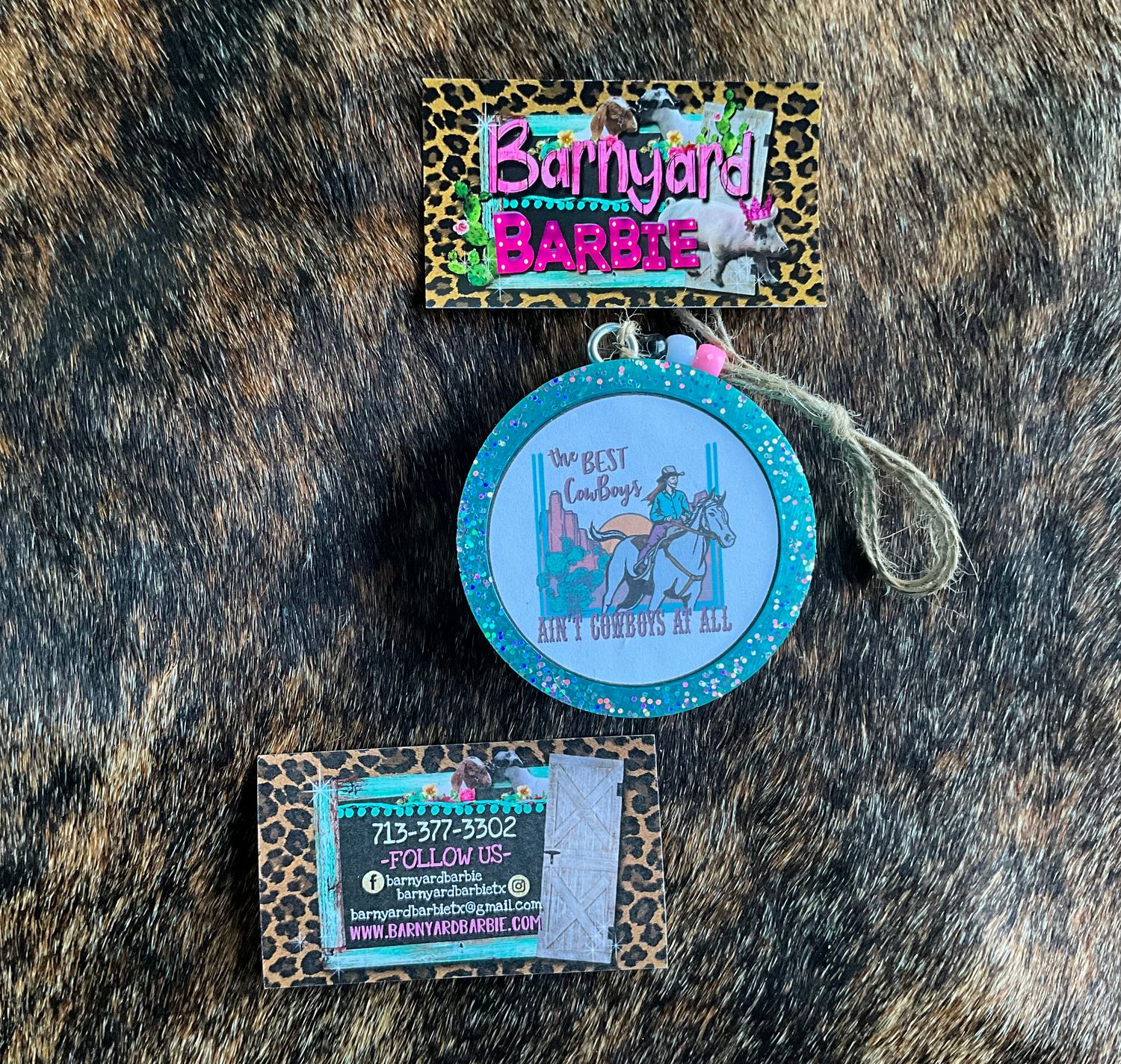 The Best Cowboys aren’t Cowboys at all  Card stock Circle Car Freshie/ Air Freshener