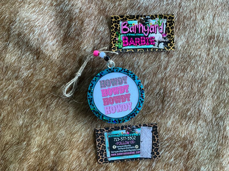 Howdy Howdy Howdy Howdy Card stock Circle  Car Freshies/Air Freshener