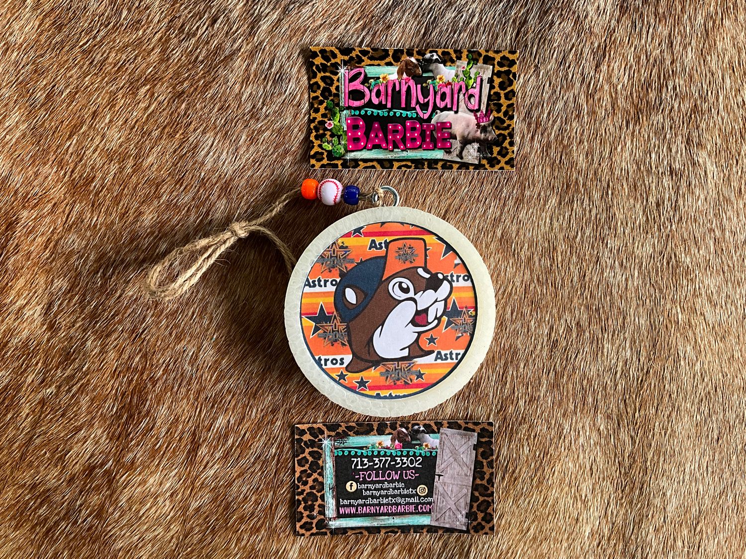 Buc-ee&#39;s Astros Card Stock Car Freshies/Air Freshener