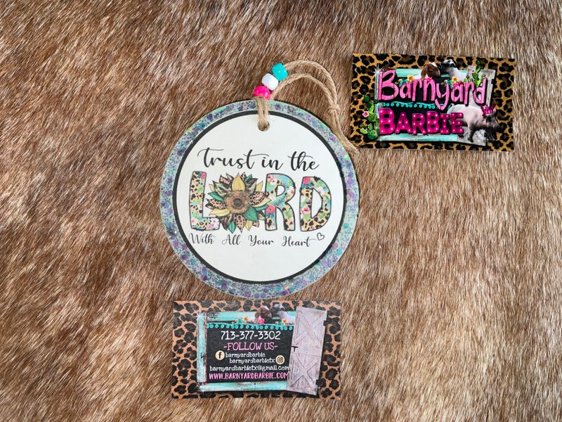 Trust in The Lord With All Your Heart Car Freshie/ Air Freshener
