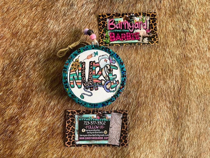 Nurse Round Card Stock Car Freshies/Air Freshener