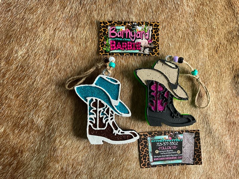 Boots and Hat Car Freshies/Air Freshener