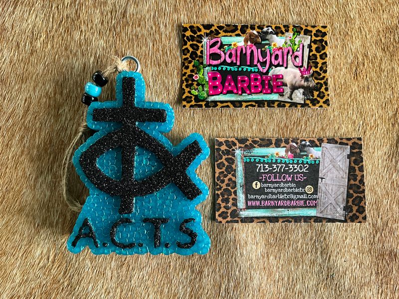 A.C.T.S. Christian Fish with Cross Car Freshies/Air Freshener