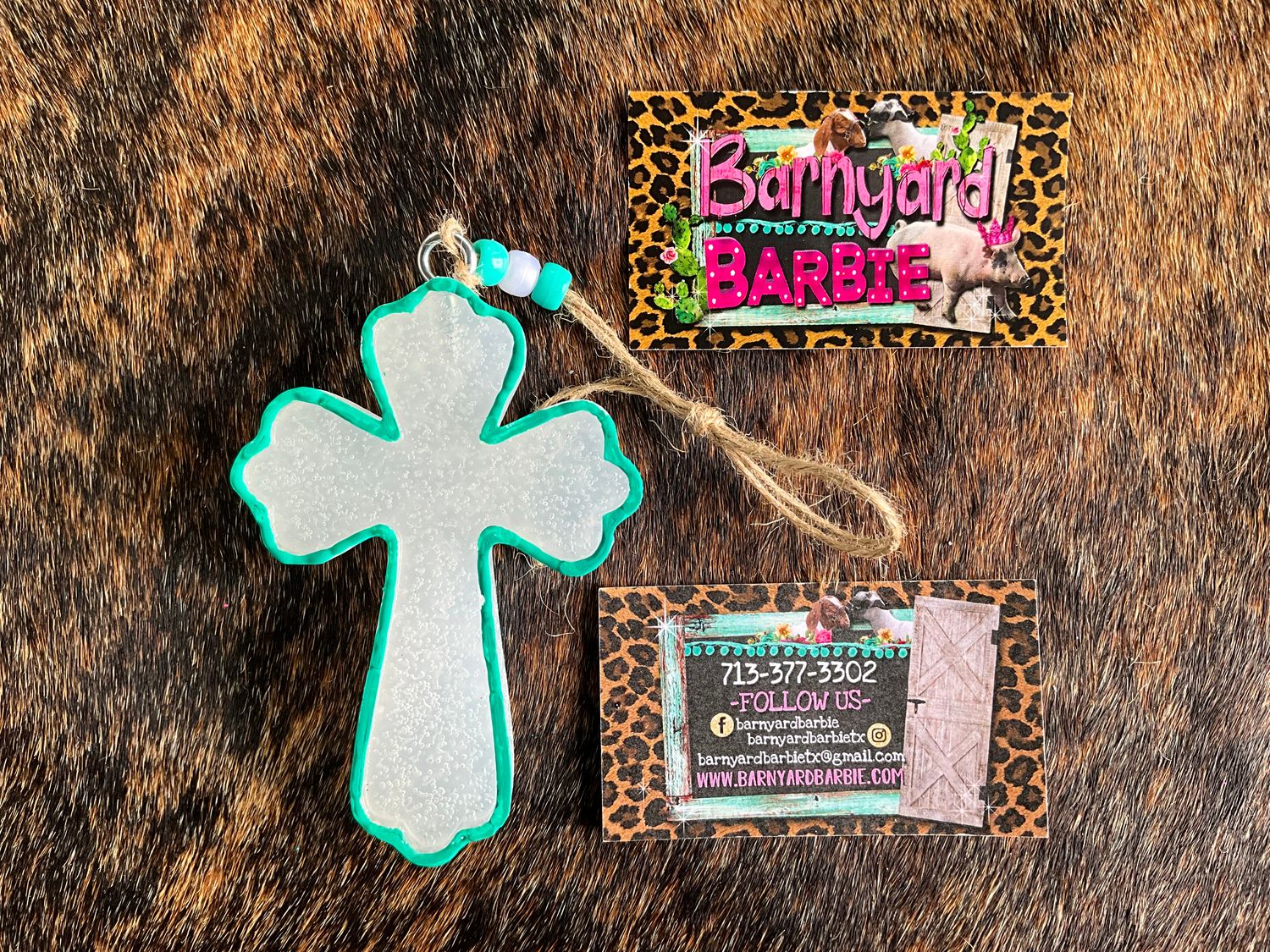 Outlined Cross Car Freshies/Air Freshener