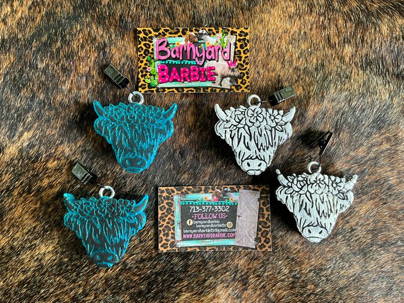 Highland Cow Face Vent Clip Car Freshies/Air Freshener