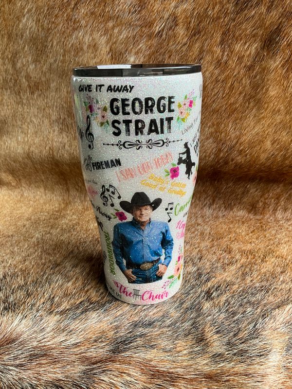 Modern Curve George Strat Country Music Song Tumbler
