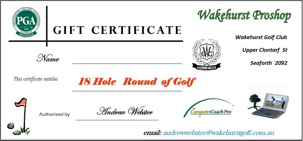 18 Holes Round of Golf Voucher