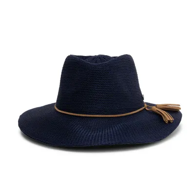 Evoke Hat  Caroline Wash &amp; Wear Fedora - Navy