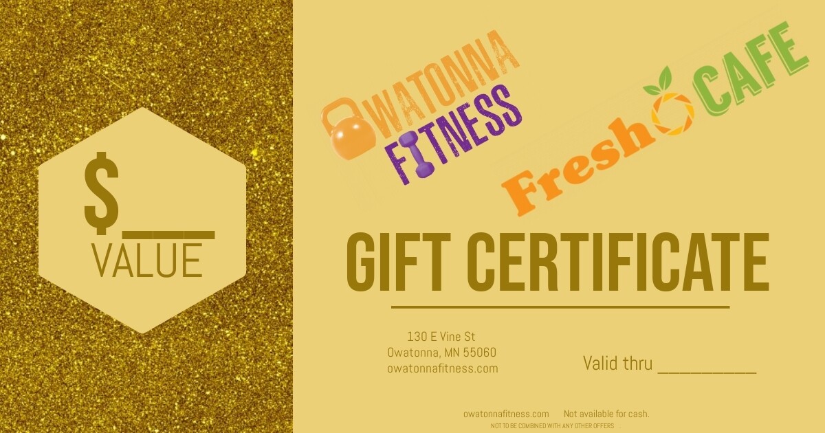 Gift Certificate (Paper Gift Card - valid in store)