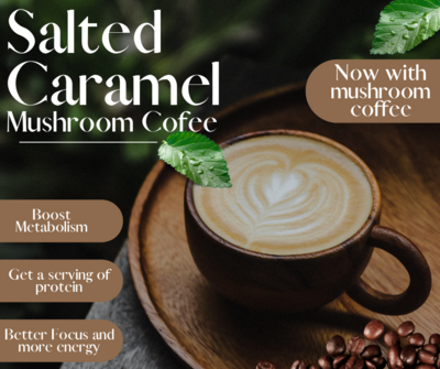 Coffee -Salted caramel Mushroom Coffee (Fat Burning Coffee)