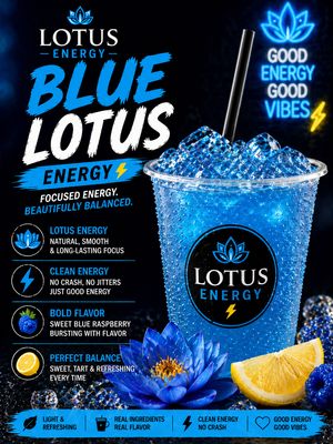 Blue Lotus Energy Drinks