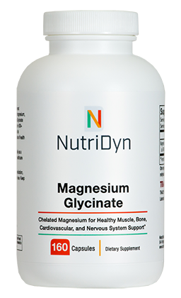 מגנזיום גליצינאט  160 קפסולות 260/2 מ"ג מגנזיום למנה, על בסיס חומצה מאלית | Magnesium Glycinate 160c - Nutridyn