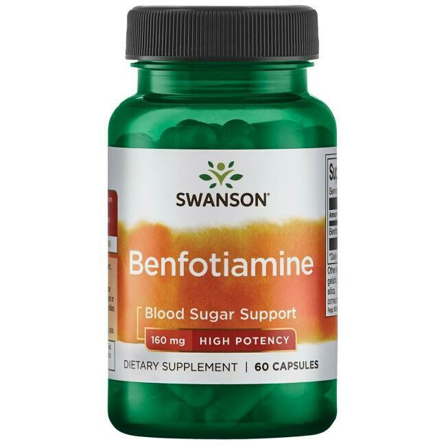 בנפותיאמין - 160 מ"ג 60 כמוסות | Benefotiamine 160mg 60c - Swanson