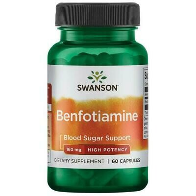 בנפותיאמין - 160 מ&quot;ג 60 כמוסות | Benefotiamine 160mg 60c - Swanson