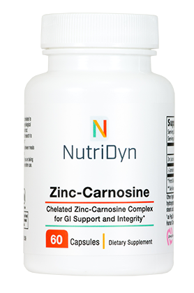 אבץ קרנוזין 60 כמוסות, 58 מ"ג  | Zinc Carnosine 60 capsules - Nutridyn