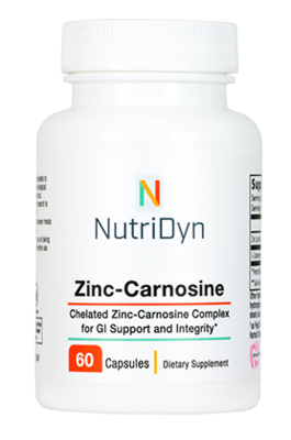 אבץ קרנוזין 60 כמוסות, 58 מ&quot;ג  | Zinc Carnosine 60 capsules - Nutridyn