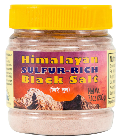 מלח סלעים שחור 100% טבעי מההימלאיה, עשיר בגופרית 200 גרם | Himalayan Sulphor Black Salt - Nutridyn