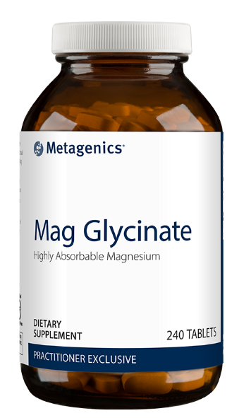 מגנזיום גליצינאט 100 מ"ג 240 טבליות | Magnesium Glycinate 100 mg 240t - Metagenics