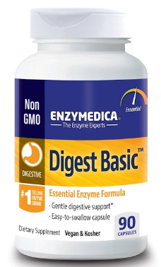 דייג'סט בייסיק - פורמולה בסיסית של אנזימי עיכול של אנזימדיקה לשיפור עיכול במצבים קלים | Digest Basic 90c - Enzymedica