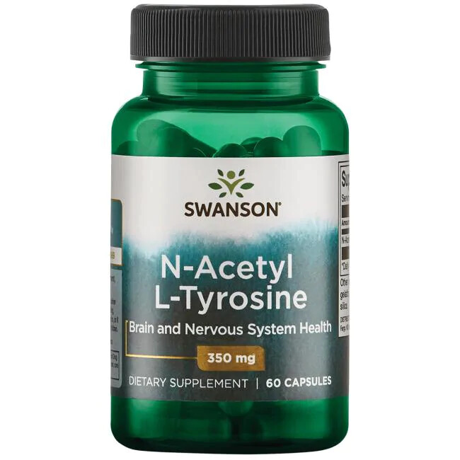 נ-אצטיל ל-טירוזין - 60 כמוסות | N Acetyl L Tyrisine, 60c - Swanson