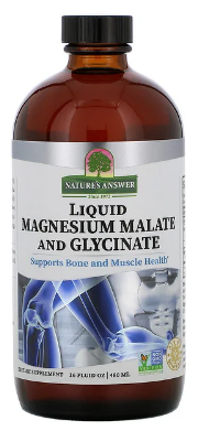 מגנזיום מאלאט + גליצינאט נוזלי 480 מ"ל | Liquid Magnesium Malate and Glycinate (480 ml) - Nature's Answer