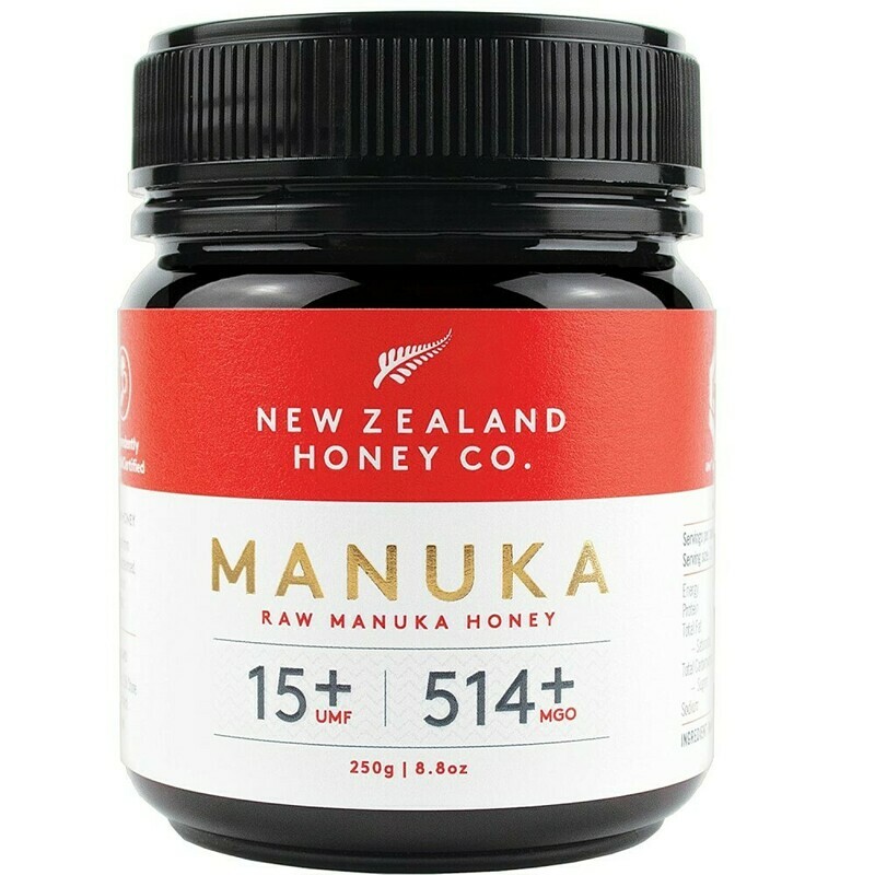 דבש מאנוקה - הדבש הניו-זילנדי המקורי. ריכוז UMF 15+, MGO 514+. |
Manuka Honey UMF 15+ 250g - New Zealand Honey Co