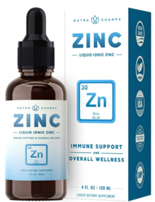 אבץ סולפט נוזלי על בסיס גליצרין אורגני 120 מ&quot;ל | Organic Zinc Sulfate Liquid Supplement 120ml