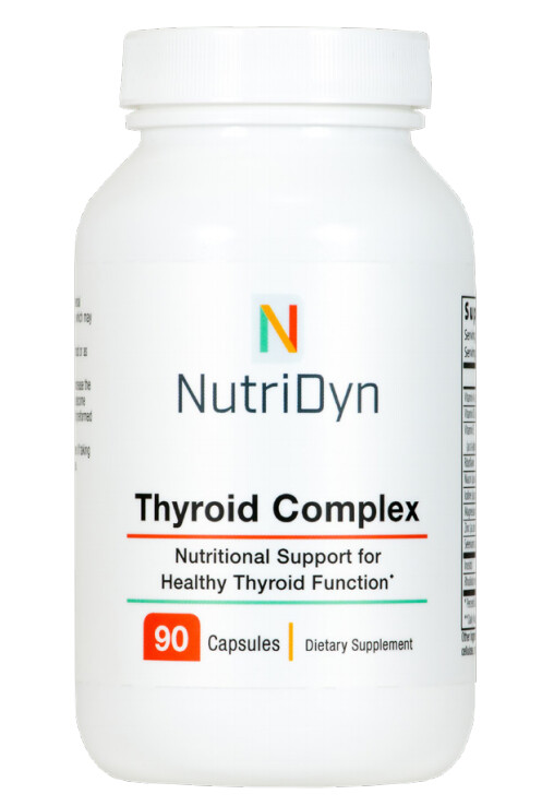 טירואיד קומפלקס - תמיכה תזונתית לתפקוד בריא של בלוטת התריס - 90 כמוסות צמחיות | Thyroid Complex 90c - Nutridyn