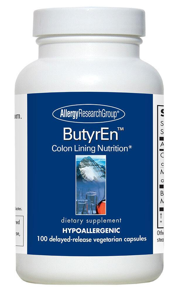 בוטירן - 100 כמוסות בשחרור מושהה | ButyrEn™ 100 Delayed-Release Vegetarian Capsules - Allergy Research Group