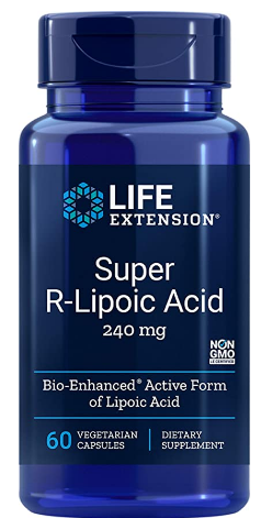 חומצה אלפא ליפואית אקטיבית – לשיפור הרגישות לאינסולין ולמצבי נוירופתיה סכרתית | R-Lipoic Acid, 240 mg, 60vc - Life Extension