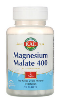 מגנזיום מאלאט 400 מ"ג 90 טבליות | Magnesium Malate , 400 mg, 90 Tablets - KAL