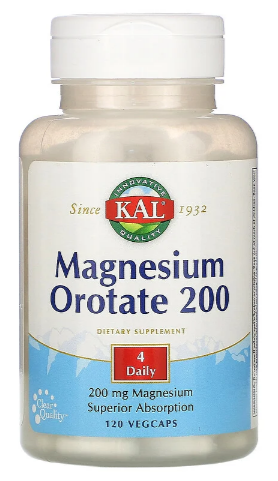 מגנזיום אורוטאט 120 טבליות | Magnesium Orotate 200 mg 120t - KAL