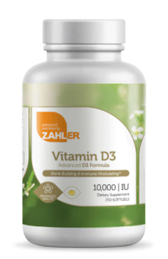 ויטמין D3 10,000, תומך בבריאות העצמות, השרירים, השיניים ומערכת החיסון, כשר למהדרין , 250 כמוסות | D3 10,000, 250vc Kosher - Zahler