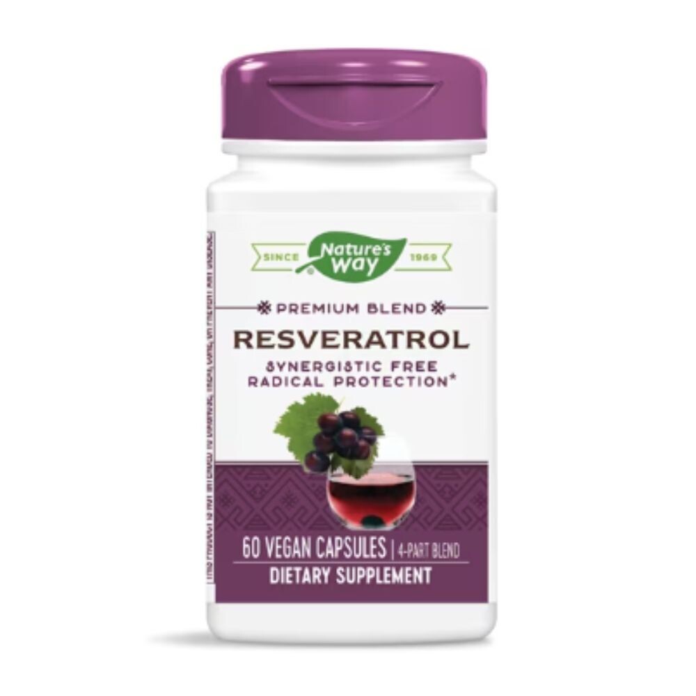 Premium Blend Resveratrol - Synergistic Free Radical Protection 60vc - Nature's Way