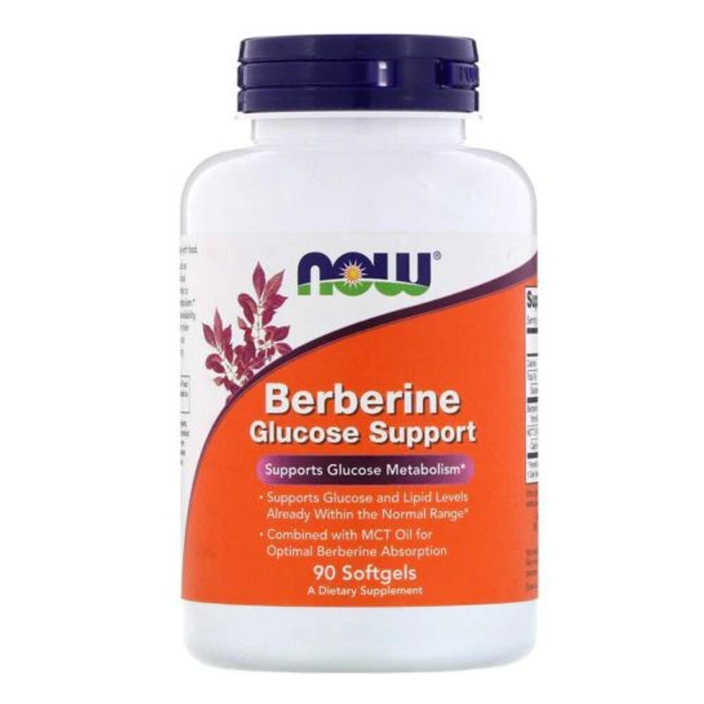 Berberine Glucose Support 90sg - Now